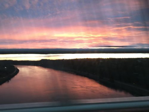 Sunset over the bridge going to Cape IMG_1086